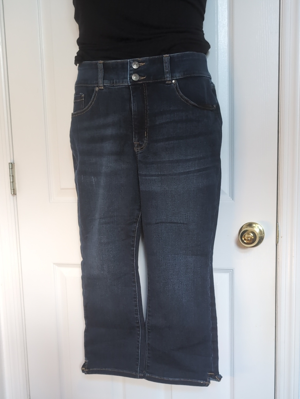 Lane Bryant Dark Blue Cropped Jeans